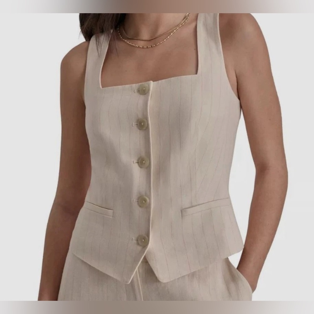 DKNY Beige Sleeveless tops